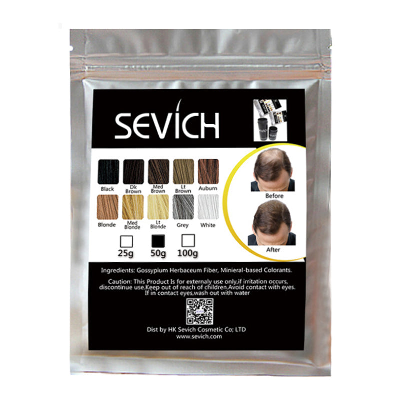 1-2 Pack Sevich Refill Hair Building Fibre Powder 50g Pack Refill for Toppik Caboki Xfusion
