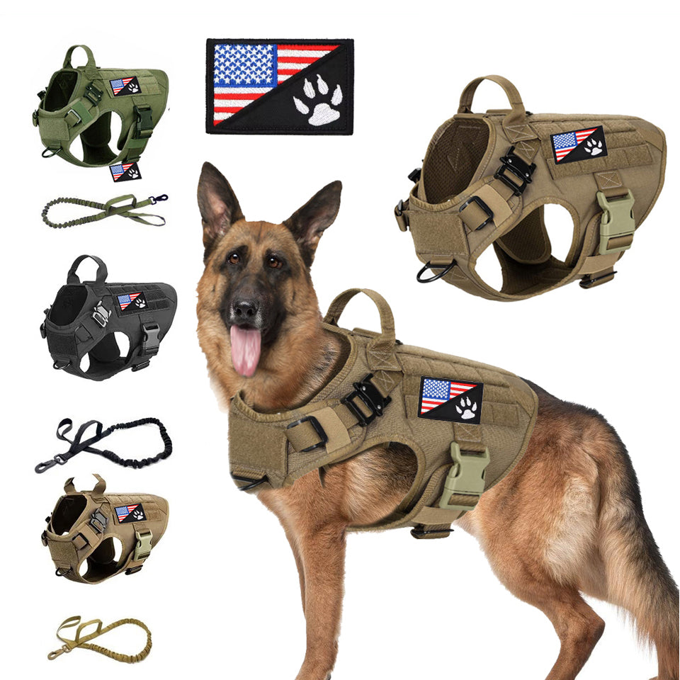 NEW Tactical Dog Vest Harness – Military K9 Dog Training Vest – Working Dog