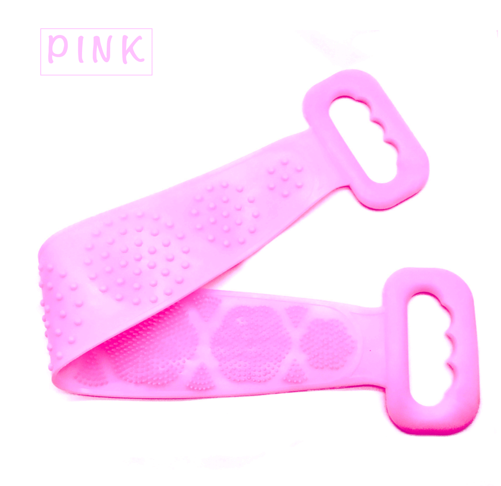 Silicone Bath Towel Back Brush Scrubber Exfoliating Scrub Body Wash Dual Side 2 Pack