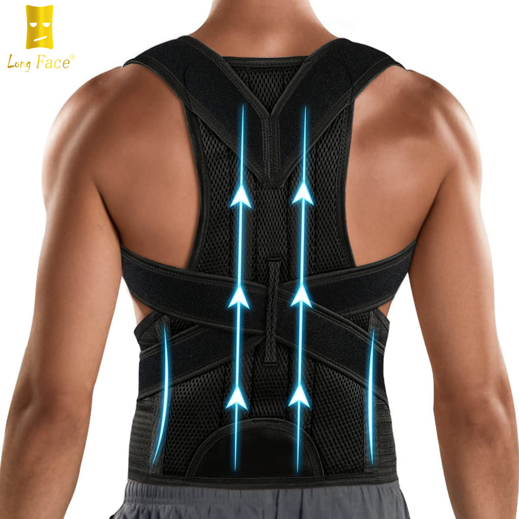 Adjustable Posture Corrector Low Back Support Shoulder Brace Belt for Women Men