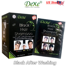 Load image into Gallery viewer, 10 PCS Dexe Black Hair Shampoo Instant Hair Dye for Men Women Black Color
