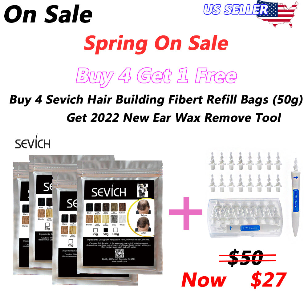 Sevich Refill Hair Building Fiber 50g Buy 4 Pack Get 1 2022 New Ear Wax Remove Tool Free