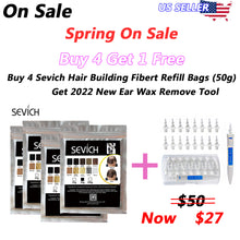 Load image into Gallery viewer, Sevich Refill Hair Building Fiber 50g Buy 4 Pack Get 1 2022 New Ear Wax Remove Tool Free
