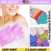 Load image into Gallery viewer, 2-Pair  Exfoliating Spa Bath Gloves Shower Soap Clean Hygiene Wholesale Lots
