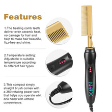 Load image into Gallery viewer, Boutique Hot Comb Hair Straightener - Electric Straightening Comb
