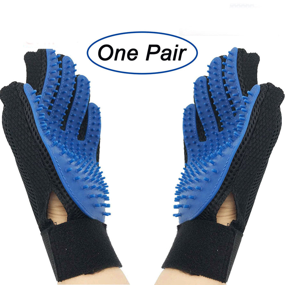 1 Pair Cat Dog Pet Deshedding Gloves Brush Cleaning Hair Removal Glove Massage Gants
