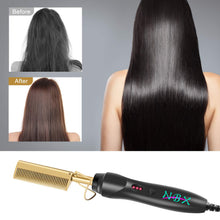 Load image into Gallery viewer, Boutique Hot Comb Hair Straightener - Electric Straightening Comb
