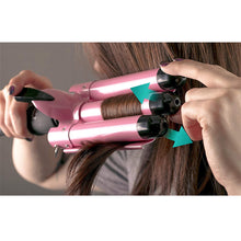 Load image into Gallery viewer, Boutique Bestope Triple 3 Barrel Ceramic Hair Crimper Iron Curling Curler Waver Tool
