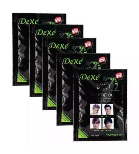 5-20 PCS Dexe Black Hair Shampoo Instant Hair Dye for Men Women Black Color