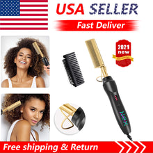 Load image into Gallery viewer, Boutique Hot Comb Hair Straightener - Electric Straightening Comb
