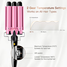 Load image into Gallery viewer, Boutique Bestope Triple 3 Barrel Ceramic Hair Crimper Iron Curling Curler Waver Tool
