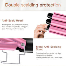 Load image into Gallery viewer, Boutique Bestope Triple 3 Barrel Ceramic Hair Crimper Iron Curling Curler Waver Tool
